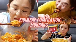 ASMR SPICY KOREAN BIBIMBAP EATING COMPILATION | MUKBANG | BIG BITES