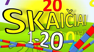 ✅ Skaičiuojame 1-20 | SmartkinderTV | Filmukai vaikams lietuviškai