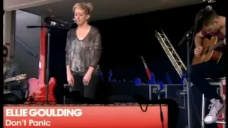 Ellie Goulding - Don't Panic (Coldplay cover) - V Festival 2010 21st August 2010