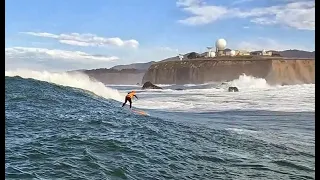 Gliding into Big Waves 10 Foot Javelin