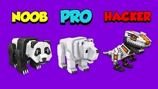 NOOB vs PRO vs HACKER - Idle Zoo Tycoon 3D Part 3