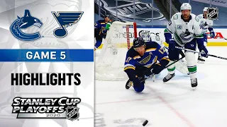 NHL Highlights | First Round, Gm5: Canucks @ Blues - Aug. 19, 2020