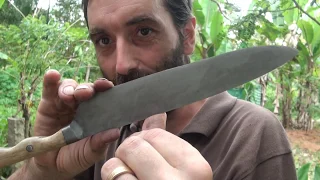 How to make a Chef's Knife with an easy Integral Bolster!