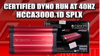 HCCA3000.1D SPLX ON DYNO BENCH TEST @ 40 HZ