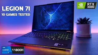 Legion 7i | 10 Games Tested | RTX 3080 laptop 16gb (165w) + Intel 7 11800h