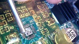 Replacing a QFN chip (stepper motor driver) using hot air