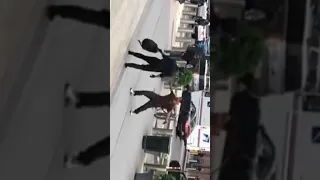 Street fight France knockout