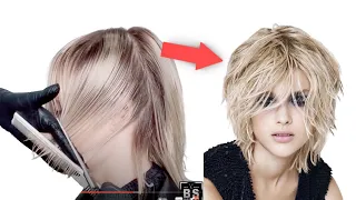 How to cut Women's Haircuts for Medium hair! Shaggy Haircut! Haircut BOB!