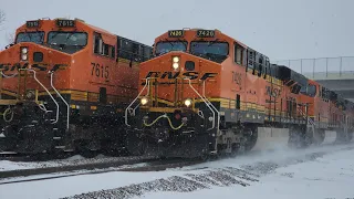 TRAINS IN THE BITTER 🥶, ❄️ & BLOWING ❄️! Train action with bonus catch, meet, horn salute, Zs & more