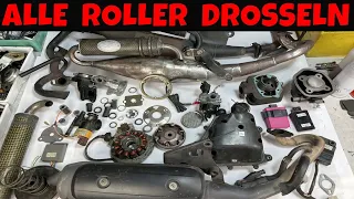 ALLE Üblichen Drosseln beim Roller (Antrieb / Ansaugbereich / Auspuff / Elektrik) +Einspritzer NEU