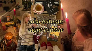 my cozy autumn night routine 🍂🕯