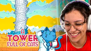 Maethe jogando A Tower Full of Cats