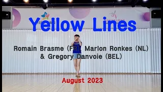 Yellow Lines Linedance demo Improver @ARADONG linedance