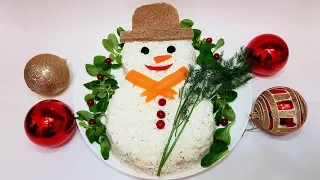 САЛАТ " СНЕГОВИК " ( "snowman" salad )