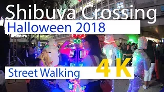 Street walking 4K Halloween 2018 Shibuya Crossing October 27th