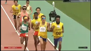 Yeltsin Jacques Para Athetics  Kobe 2024 Semifinal 1500 classe T11 Guia atleta Guilherme Ademilson.