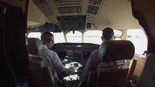 Antiguan Departure in the Falcon 2000