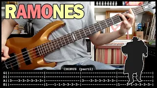 RAMONES - Don't go 💔 (bass cover w/ Tabs & lyrics)