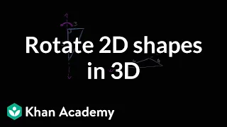 Rotating 2D shapes in 3D | Perimeter, area, and volume | Geometry | Khan Academy