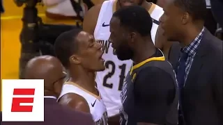 Draymond Green, Rajon Rondo get into altercation during Game 2 of Warriors vs. Pelicans | ESPN