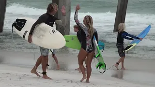 Surfing PENSACOLA BEACH!! Spring Swell!