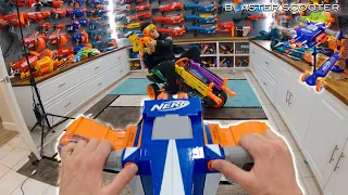 NERF SCOOTER VS BATTLE RACER!