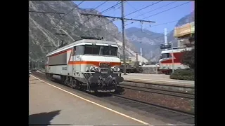 SNCF - CAB RIDE - La BB 7357 in corsa tra  Saint Jean de Maurienne e Modane -  Luglio 1996