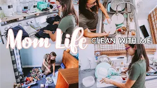 MOM LIFE CLEAN WITH ME | EXTREME CLEANING | LAUNDRY MOTIVATION | CLEANING MY MESSY HOUSE