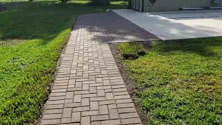 Patio & walkway 4x8 brick herringbone