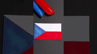 Drawing the CZECH REPUBLIC flag #flag #geography #czech