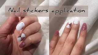 How to apply nail stickers?|Tutorial for nail sticker/wraps application|Beautibouquet