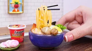 Easy Miniature Ramen Tutorial | Tiny Homemade Ramen & Mini Food by Miniature Cooking