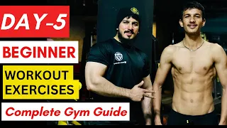 Gym Exercises For Beginners |  Gym For Beginners | Beginner Exercise | Fitness With Sardar | Day 5