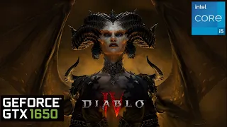 Diablo IV GTX 1650 & i5 10400F Gaming Benchmark 1080p ALL Settings [BETA]