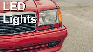 Mercedes W124 and W201: Guide to LED Lights and a Comparison(Day and Night)