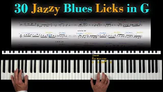 30 Thrilling Jazzy Blues Licks - with Sheet Music