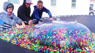 EXPERIMENT Giant Orbeez Water Balloon Tested to the MAX! Will it Pop?