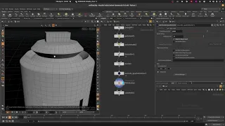 Procedural triple fence and Subdivision in Houdini using Exoside Quadremesher