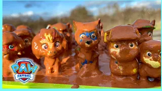 Paw Patrol Mighty Pups & Sea Pups Covered in Mud! Help Us Clean Them!