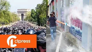 Plusieurs milliers de motards contre le contrôle technique obligatoire (13 avril 2024, Paris France)