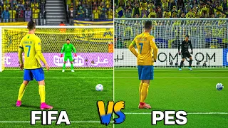 КРИШТИАНО РОНАЛДУ Пенальти | FIFA против PES с 2005 по 2024 год