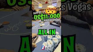 ALL IN TRIPLO em POTE DE 11 MIL DÓLARES 🤯💵🔥 #Poker #Lasvegas #CashGame #Allin