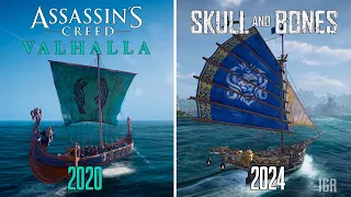 Skull and Bones vs Assassin's Creed Valhalla - Details and Physics Comparison