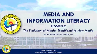 Lesson 2: The Evolution of Media (Traditional to New Media) | Media and Information Literacy
