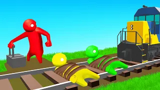 DON'T GET HIT By The TRAIN! (Gang Beasts)