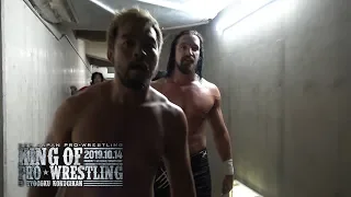 Ishii and KENTA brawl backstage at Sumo Hall! (#njkopw)