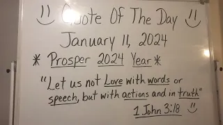 Quote of the Day by Brother Hunt January 11, 2024.