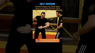 Comment frapper les points vitaux situés sur la jambe (Kyusho Jitsu - Self défense) #Shorts