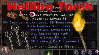 D2R Unique Items - Hellfire Torch (Large Charm)