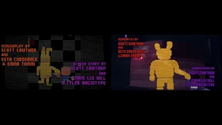 FNaF Movie Intro8 bits game Vs Remastered Version